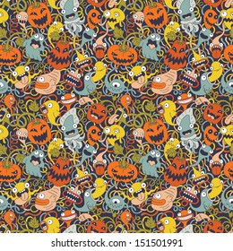 Halloween seamless pattern