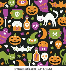 halloween seamless pattern
