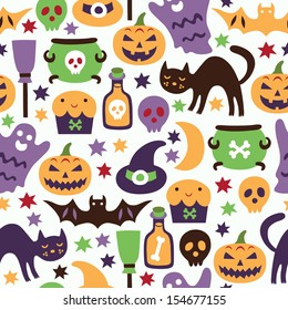 halloween seamless pattern