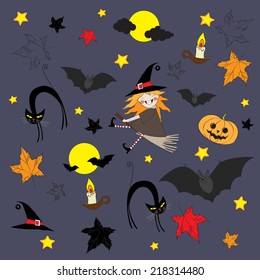 Halloween. Seamless pattern.