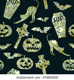 Halloween seamless pattern