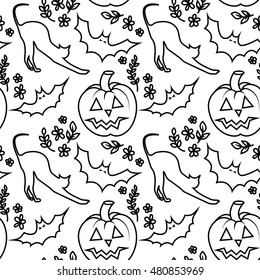 Halloween seamless pattern