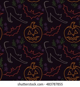 Halloween seamless pattern