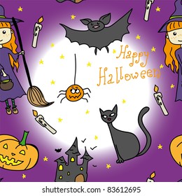 halloween seamless pattern