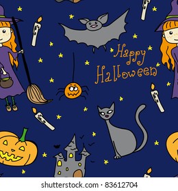halloween seamless pattern