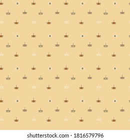 Halloween seamless pattern. Autumn Fall theme in a bright and warm colors. Can use for print, template, fabric, presentation, textile, banner, poster, wallpaper, digital paper, scrapbook