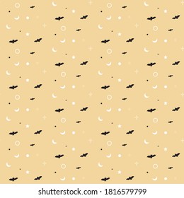 Halloween seamless pattern. Autumn Fall theme in a bright and warm colors. Can use for print, template, fabric, presentation, textile, banner, poster, wallpaper, digital paper, scrapbook