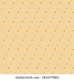 Halloween seamless pattern. Autumn Fall theme in a bright and warm colors. Can use for print, template, fabric, presentation, textile, banner, poster, wallpaper, digital paper, scrapbook