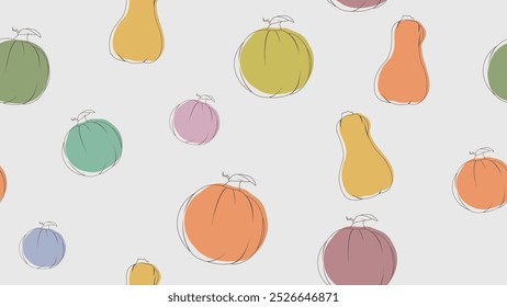a halloween seamless pattern back of pumpkins