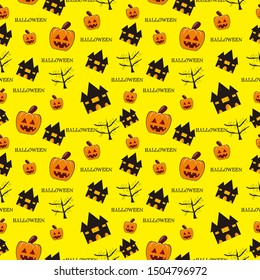 Halloween Seamless Pattern. Halloween Background