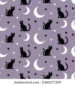 Halloween seamless pattern background. design for pillow, print, fashion, clothing, fabric, gift wrap. vector.