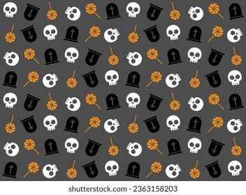 Halloween seamless pattern background. design for pillow, print, fashion, clothing, fabric, gift wrap. vector.