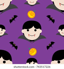 Halloween seamless pattern background. EPS10 Vector. Use for  wallpaper, website, template and other design.