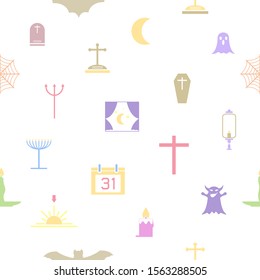 halloween seamless pattern background icon.