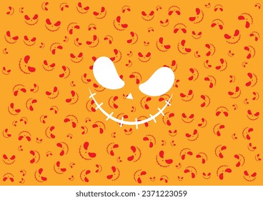 halloween seamless pattern background with pumpkin