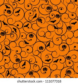 Halloween seamless pattern background vector illustration