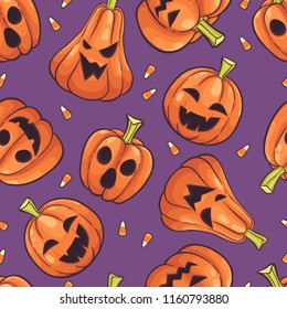Halloween seamless pattern background vector