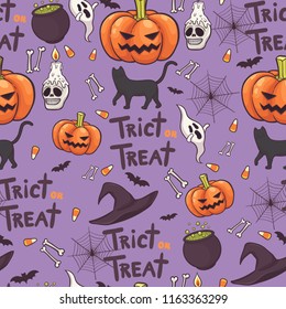 Halloween seamless pattern background vector