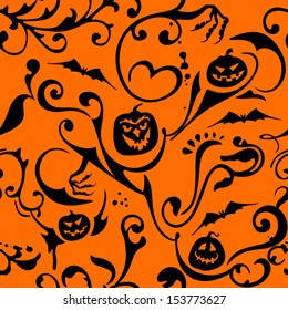Halloween seamless pattern. Background. Vector illustration