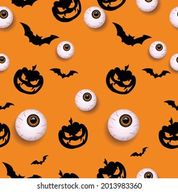 Halloween seamless pattern background. vector illustration 