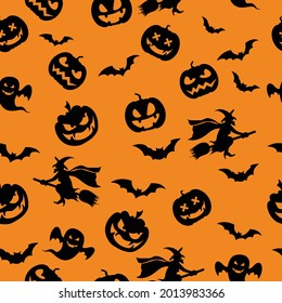 Halloween seamless pattern background. vector illustration 