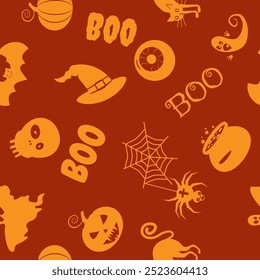 Halloween seamless pattern background vector illustration