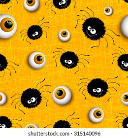Halloween seamless pattern background. Vector illustration