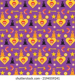 Halloween  seamless pattern background,Halloween seamless pattern