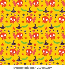 Halloween  seamless pattern background,Halloween seamless pattern
