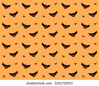 Halloween seamless pattern backgrounds. Endless texture for wallpaper, web page background, wrapping paper and etc.bats