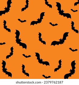 Halloween seamless pattern. Halloween seamless bat pattern. Seamless Halloween Pattern with bat. Happy Halloween 31st October.