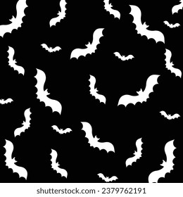 Halloween seamless pattern. Halloween seamless bat pattern. Seamless Halloween Pattern with bat. Happy Halloween 31st October.