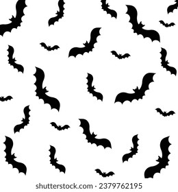 Halloween seamless pattern. Halloween seamless bat pattern. Seamless Halloween Pattern with bat. Happy Halloween 31st October.