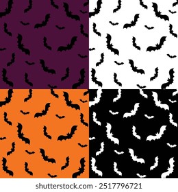 Halloween seamless pattern. Halloween seamless bat pattern. Seamless Halloween Pattern with bat. Happy Halloween 31st October.