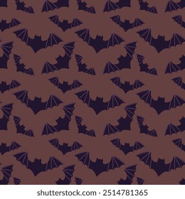 Halloween seamless pattern with bats