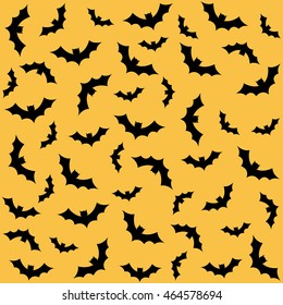 Halloween seamless pattern with bats. Happy halloween