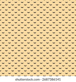 Halloween seamless pattern Bats on creamy background spooky spirit autumn holiday Vector illustration