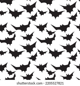 halloween seamless pattern bats vampire, dracula, comic bats vampire shadows silhouette