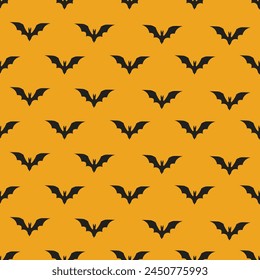 Halloween seamless pattern with bats. Vector illustration.