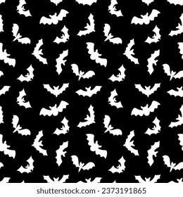 Halloween seamless pattern. Cartoon childish style. Vector illustration