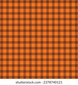 Patrón sin fisuras de Halloween. Patrón de comprobación sin fisuras de Halloween. Flannel plaid tartan lumberjack gingham patrón de Halloween. Patrón vectorial sin foco adecuado para Halloween, acción de gracias. 
