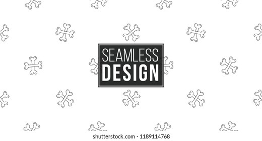 Halloween seamless pattern with crossbones. Cute vector background for decoration halloween cadrs, package paper, flyer. 