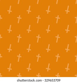 Halloween seamless pattern with crosses. Vector illustration. Can be use for background, fabric, wrapping and others
