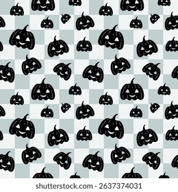 Halloween seamless pattern. Cute pumpkin pattern. Halloween pumpkin hand drawn vector pattern in flat style