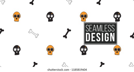 Halloween seamless pattern. Cute vector background for decoration halloween cadrs, package paper, flyer. 