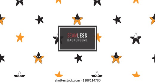 Halloween seamless pattern. Cute vector background for decoration halloween cadrs, package paper, flyer. 