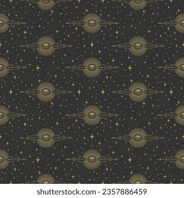 Halloween seamless pattern decoration concept magic illustration.