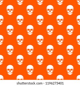 Halloween seamless pattern. Design elements for halloween party poster. Scull pattern seamless in simple style vector illustration