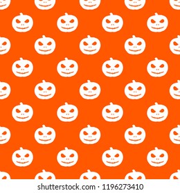 Halloween seamless pattern. Design elements for halloween party poster. Pumpkin pattern seamless in simple style vector illustration