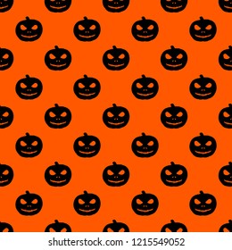 Halloween seamless pattern. Design elements for halloween party poster. Pumpkin pattern seamless in simple style vector illustration